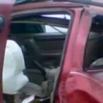 DAYNA KEMPSON-SCHACHT CAR CRASHED FILMED BY FIREFIGHTER